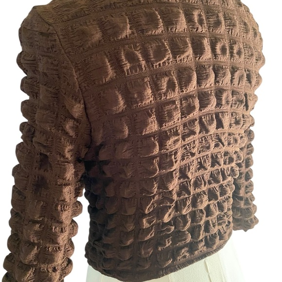 Motel Rocks Brown Textured Bubble Knit Button-Up Top – XS ✨ never worn - Picture 6 of 9